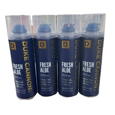 4 Duke Cannon Fresh Aloe Premium Shave Gels 8 oz.