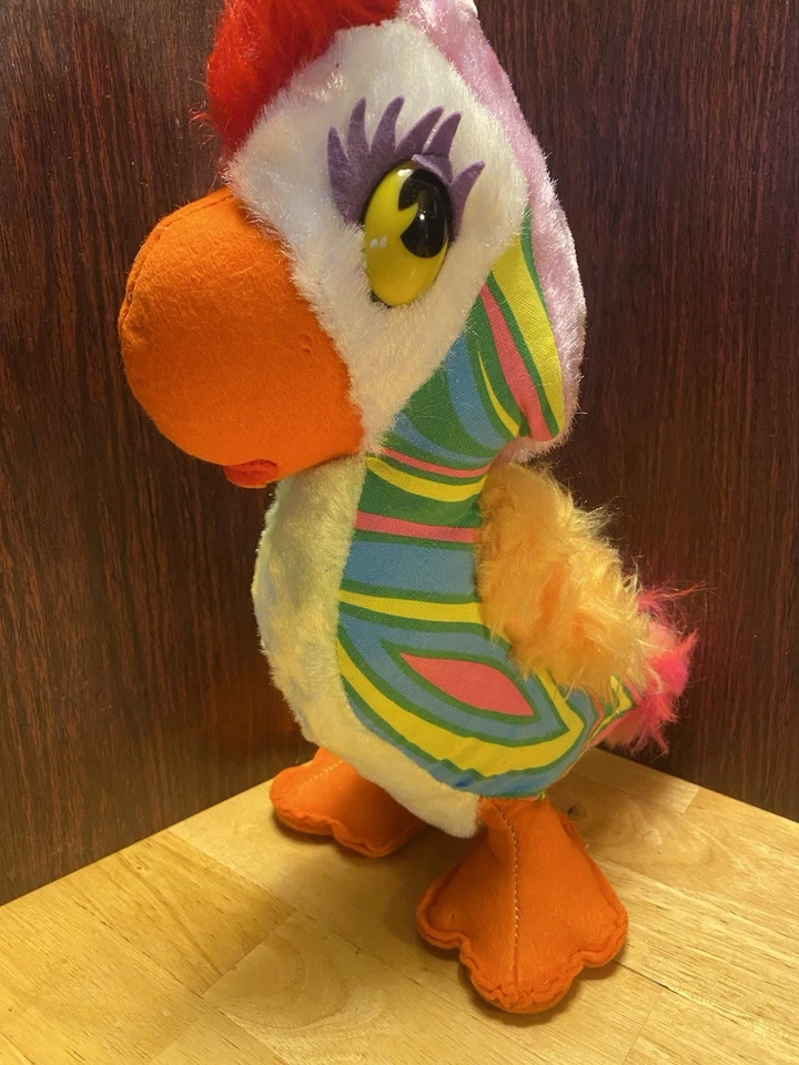 De Colección Rushton Peluche Art Deco Pájaro Loro Original Creación de Estrellas Etiqueta Rara Como Nuevo Foto 3 de 4