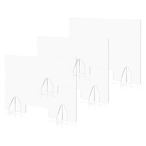 3 Pack 36"x24" Acrylic Sneeze Guard Board Table Barrier Divider Shield Counter