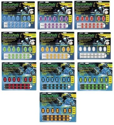 Street FX Electropods Lightpod/Strip Kit - Yellow/Black Motorcycle 1042790