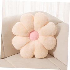 Daisy Flower Pillow, Plush Throw Cushion, 17.7 Inch 17.7 Inches Beige