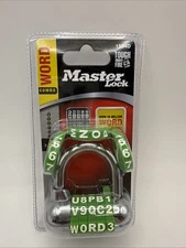 NEW In Package Master Lock 1534D Password Plus Word and Number Combination Lock