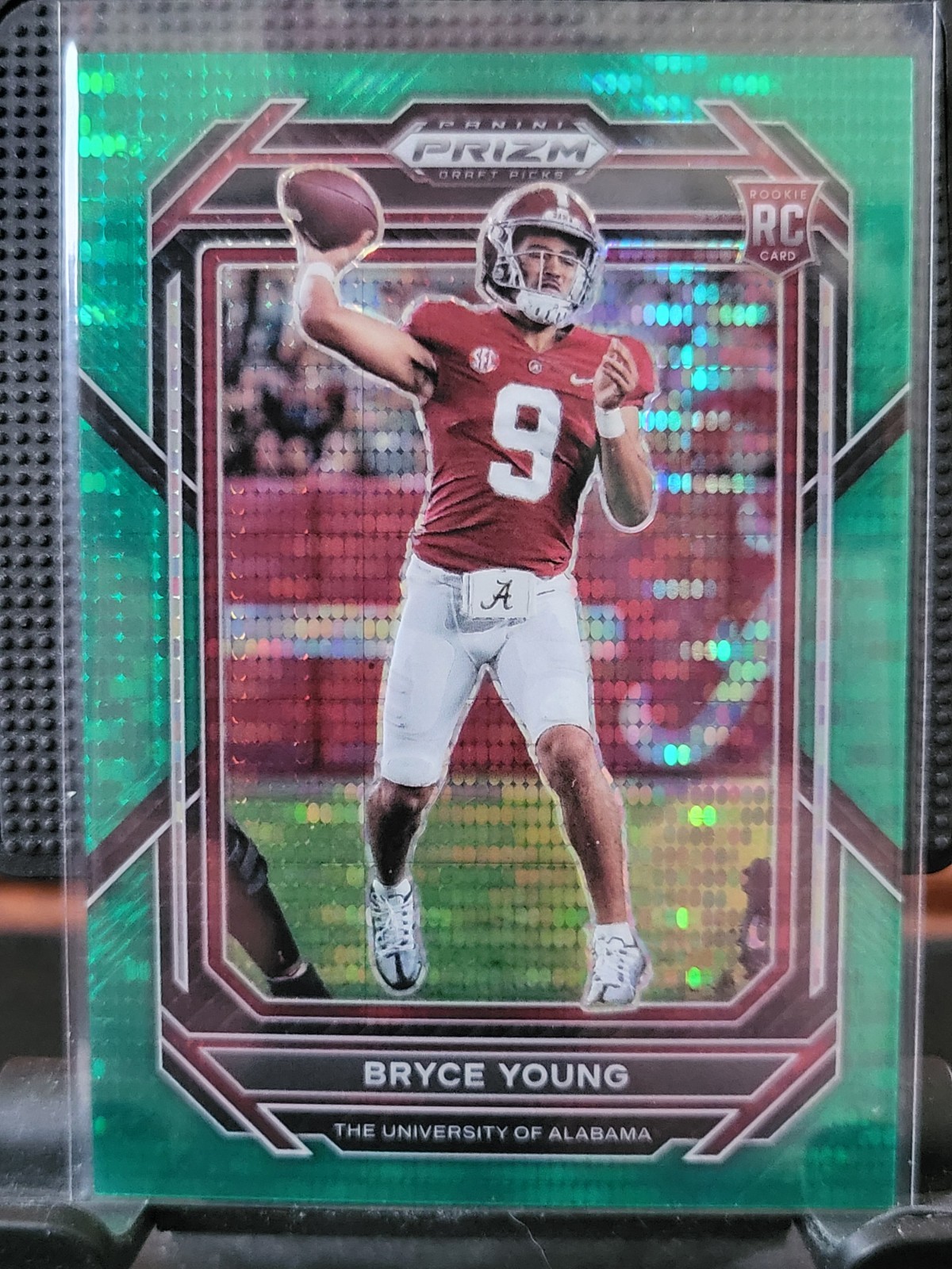 2023 Panini Prizm Draft Picks Bryce Young RC Green Pulsar #101 Alabama 11/25