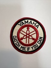 Vintage Yamaha Catch Me If You Can Patch Motorcycle Bike Chopper Red Border
