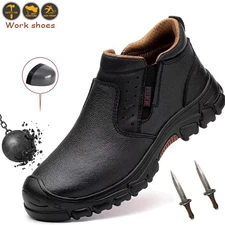 New Men Work Shoes Composite Toe Safety Shoes Anti-Puncture Indestructible Shoes