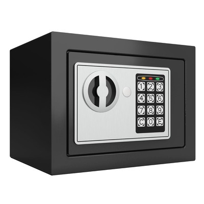 Small Safe with Keys&Code for Money Cash and Coin, Digital Mini Kids Safe Ban...