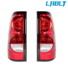LABLT Passenger&Driver Tail Lights Brake Lamps Red For 2003-2007 Chevy Silverado