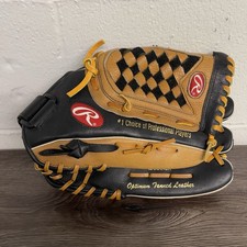 Rawlings RBG6 RHT 12.5" Baseball Glove  Black Brown Flexloop Basket Weave