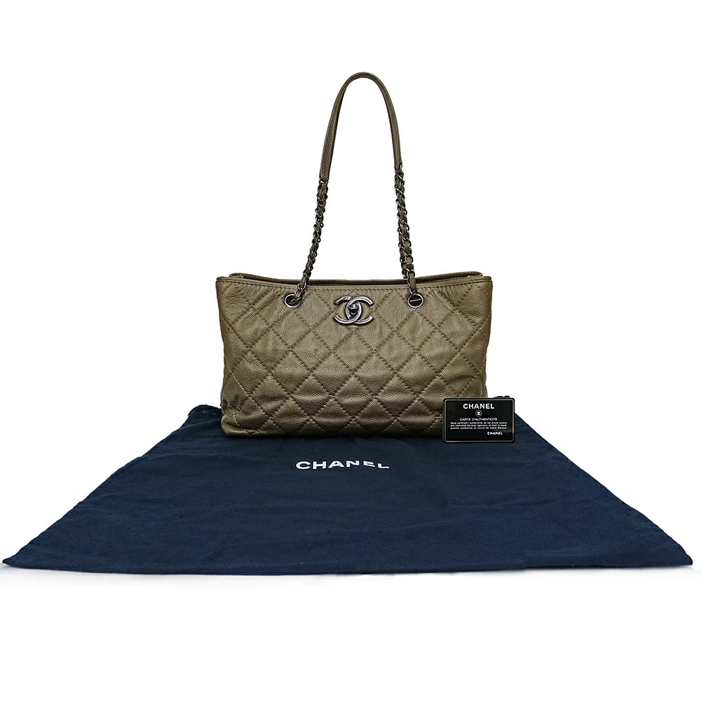 CHANEL Matelassé Coco Mark Tote Bag Bronze Metallic A90451 #381 image 2