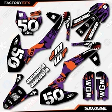 Purple Orange Savage Racing Graphics Kit fits 16-23 KTM 50sx 50 sx Decal Sticker