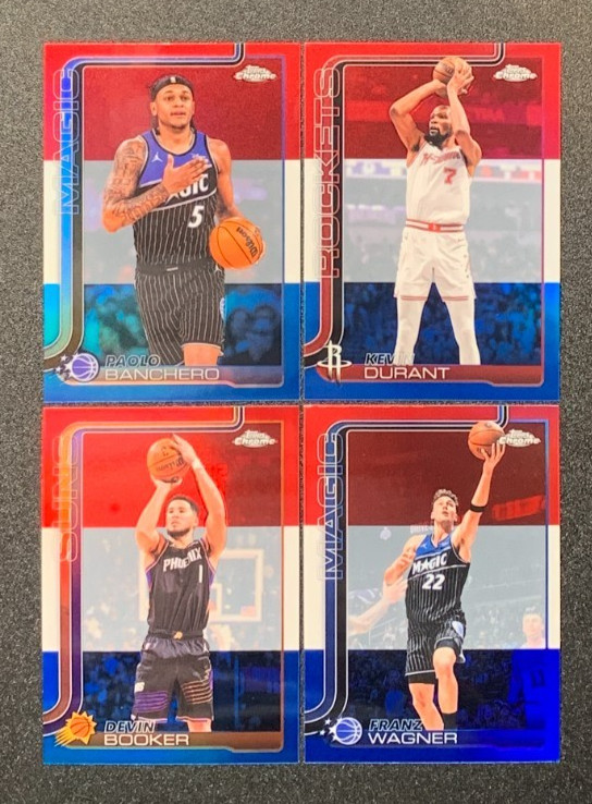 2025-26 Topps Chrome Update - Red White & Blue - You Pick Complete Your Set