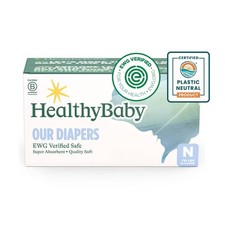 HealthyBaby Certified Safe Organic Cotton Enhanced Diapers 66ct Newborn 0.33 per diaper