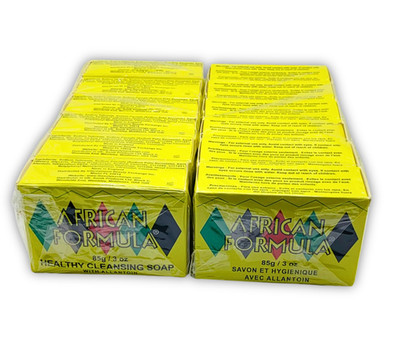 (12) African Formula Bar Soap with Allantoin   Face & Body Cleanser, 3 oz