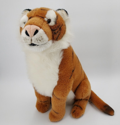 E&J Classics Sitting Realistic Lion Plush 17 Inch Stuffed Animal Toy Vintage