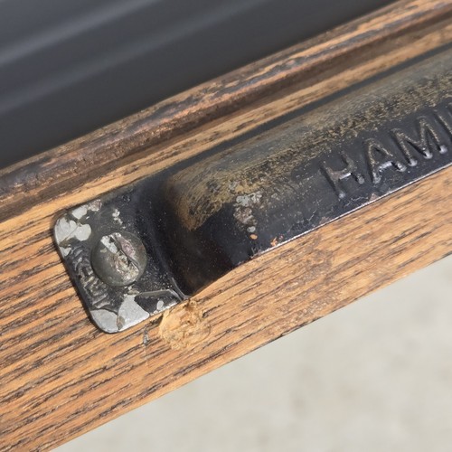 Cassetto per stampante tipografica Hamilton vintage con protezioni angolari in metallo - Foto 17 di 24