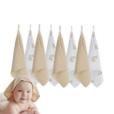 8 PCS Muslin Baby Washcloth Newborn 11x11 Inch Super Soft Cotton Wipe Towel
