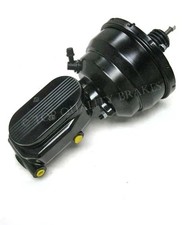 8 Dual Black Universal Power Brake Booster Ball Milled Master Cylinder Gm Ford