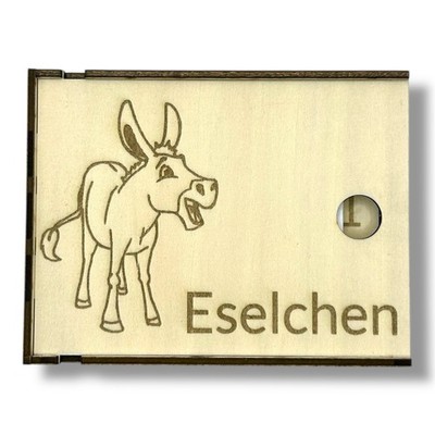 Eselspiel Holz personalisiert   Gesellschaftsspiel Geschenk Kinder & Familie