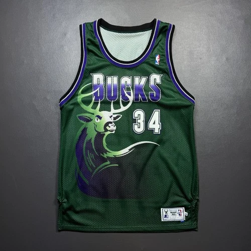 100% Authentic Ray Allen Vintage Starter 97 98 Milwaukee Bucks Pro Cut Jersey 44 - product listing photo