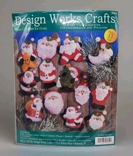 New Design Works Crafts Lotsa Santas Felt Ornaments Kit 5351