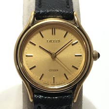 * [Battreplaced] CITIZEN EXCEED 3330-C80398 QZ Ladies Watch Gold Dial Gold