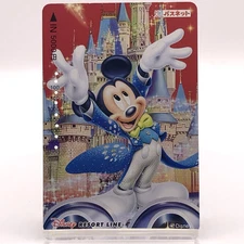Mickey Mouse Tokyo Disneyland 20th Anniversary Resort Line Card Japan F/S