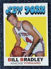 1971 Topps Bill Bradley New York Knicks HOFer Baseketball Card #2 MINT centered