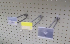 Store Fixture Supplies 16 ASSORTED PEGBOARD PEGHOOKS WITH PRICE TAB 4", 6", 8"
