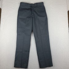 DICKIES Work Pants Mens 36x34 Dark Gray Original Fit 874 Chino Khakis NEW