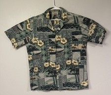 Vintage Pacific Legend Hawaiian Shirt Mens LG Tropical Floral Aloha Resort USA