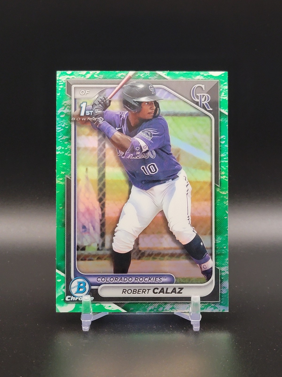 2024 Bowman Chrome Prospects Robert Calaz #BCP-131 Lunar Glow Refractor Rockies