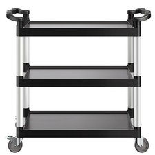 Heavy Duty Utility Cart 500 Lbs Capacity 3-tier Service Cart With Wheels