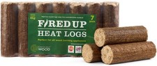 Certainly Wood 'Fired Up' Heat Logs for Wood Burners & Open Fires - 7 Units of