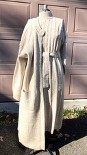 NWT VTG Marisa Christina knit sweater dress coat sz LG acrylic wool silk cable