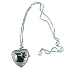 Hello Kitty Pendant WATCH NECKLACE Locket 12 in chain Opens Heart