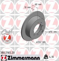 2X Zimmermann Bremsscheibe Coat Z 380.2165.20 FüR Santamo Galant Mitsubishi 8 7