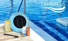 The CopperFlo Solar Pool Ionizer | Pool Cleaner, 85% Less Chlorine, for Pools