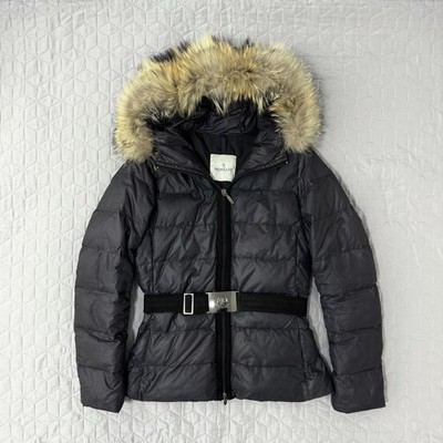 Moncler Angres Giubbotto Belt Fur Short Down Puffer women s Jacket 1(S)