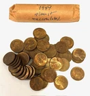 1 Roll 1944 Almost Uncirculated Wheat Pennies 50 Coins Total from Old Estate