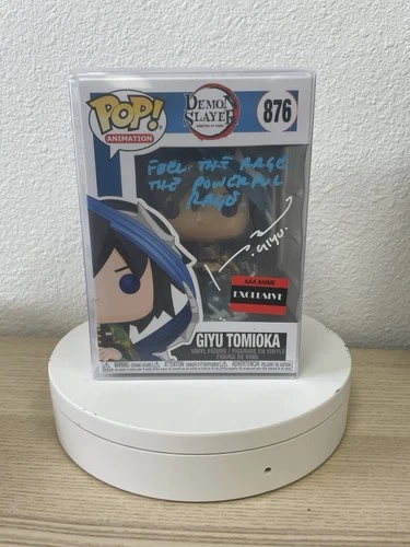Funko Demon Slayer Giyu Tomioka #876 Figure Signed Johnny Yong Bosch