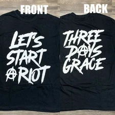 SALE 30% - 2025 Three Days Grace Let’s Start A Riot Concert Venue Shirt Gildan