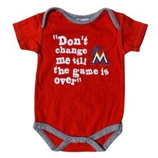 MLB Miami Marlins Baby One Piece 12 Months Bo...