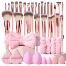 36 PCS Pink Makeup Brushes Set Professional MultiFunctional Tool Kit