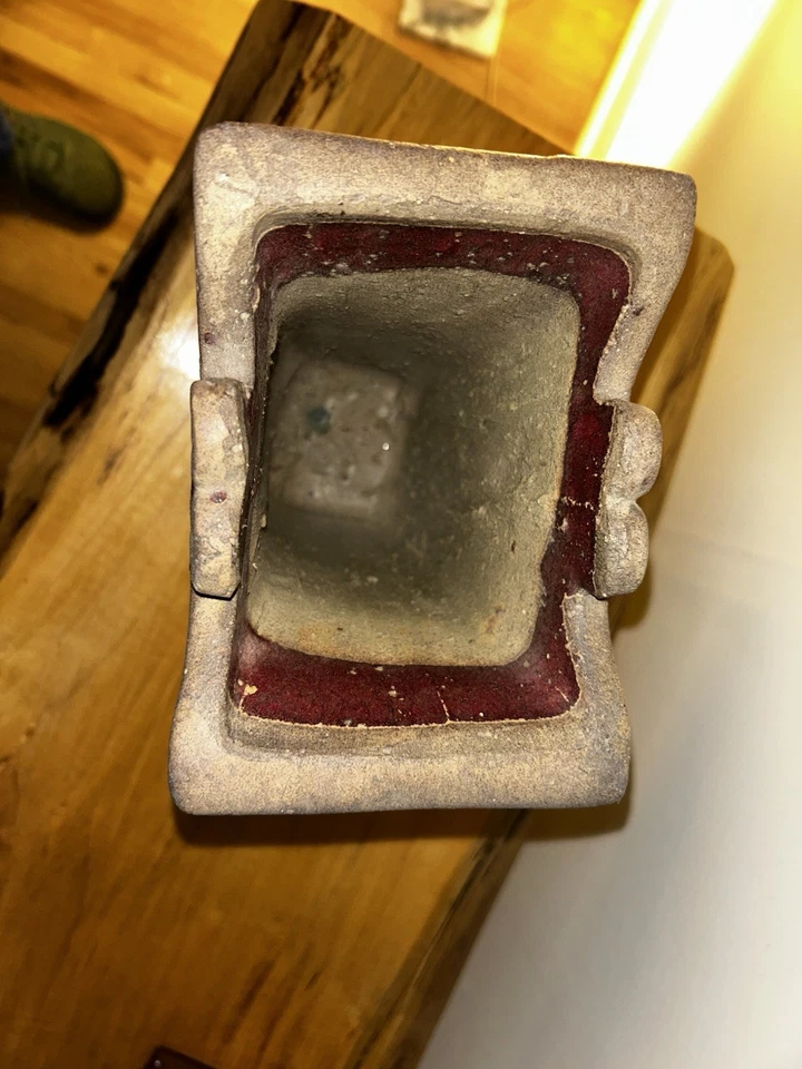 10,2" orientalische Terrakotta schwere rote Ton Fengshui Flasche Vase - Bild 4 von 4