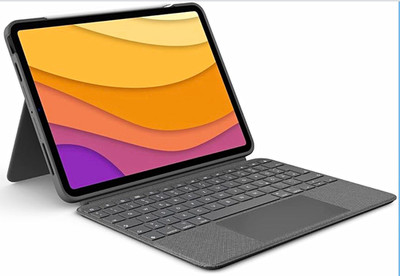 Logitech Combo Touch Tastatur-Dock mit Touchpad iPad Air 4 DE QWERTZ Grau