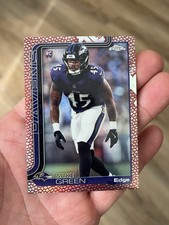 2025 Topps Chrome Mike Green Leather Refractor Rookie Card Ravens! SP!