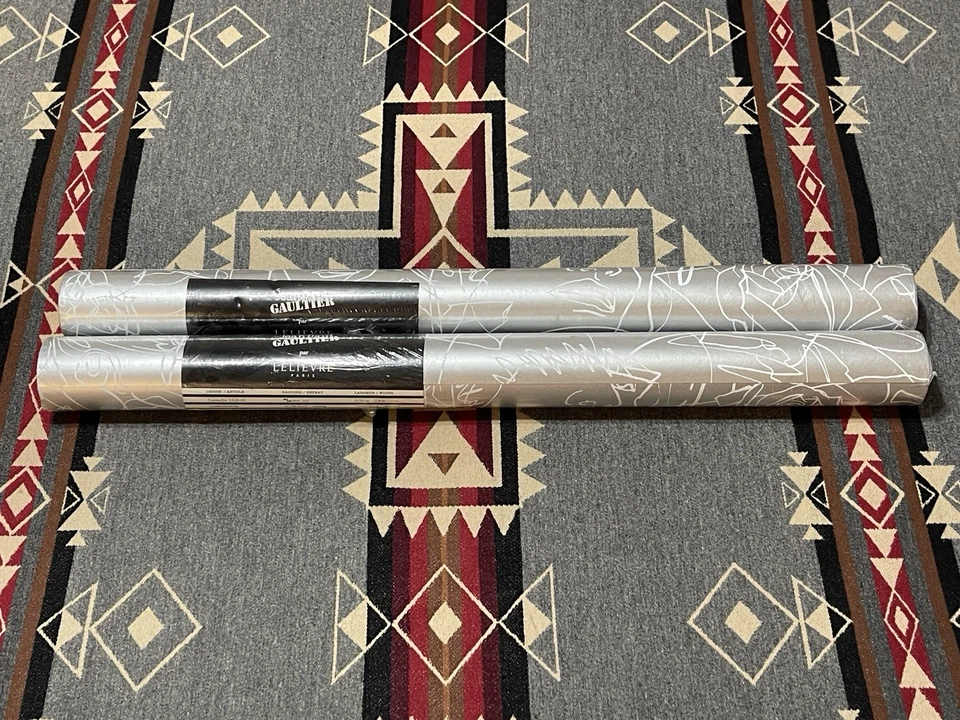 Juego de arte de papel tapiz plateado Jean-Paul Gaultier Lelievre 2 1984 Foto 4 de 4