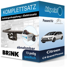 Für Citroen C4 Grand Picasso 13- BRINK Anhängerkupplung abnehmbar + 13polig neu