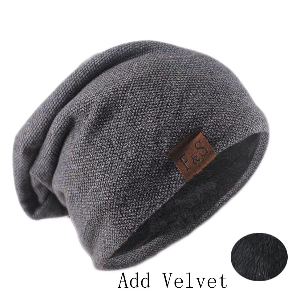 Fashion Bonnet Hat for Men and Women Autumn Knitted Solid Color Skullies Beanies
