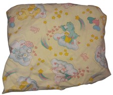 Vintage 1983 American Greetings Corp Yellow Care Bear Fitted Baby Crib Sheet